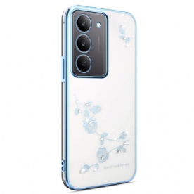 Case Hoesje Realme 14x 5g Telefoonhoesje Kadem Bloemversiering En Strass-steentjes