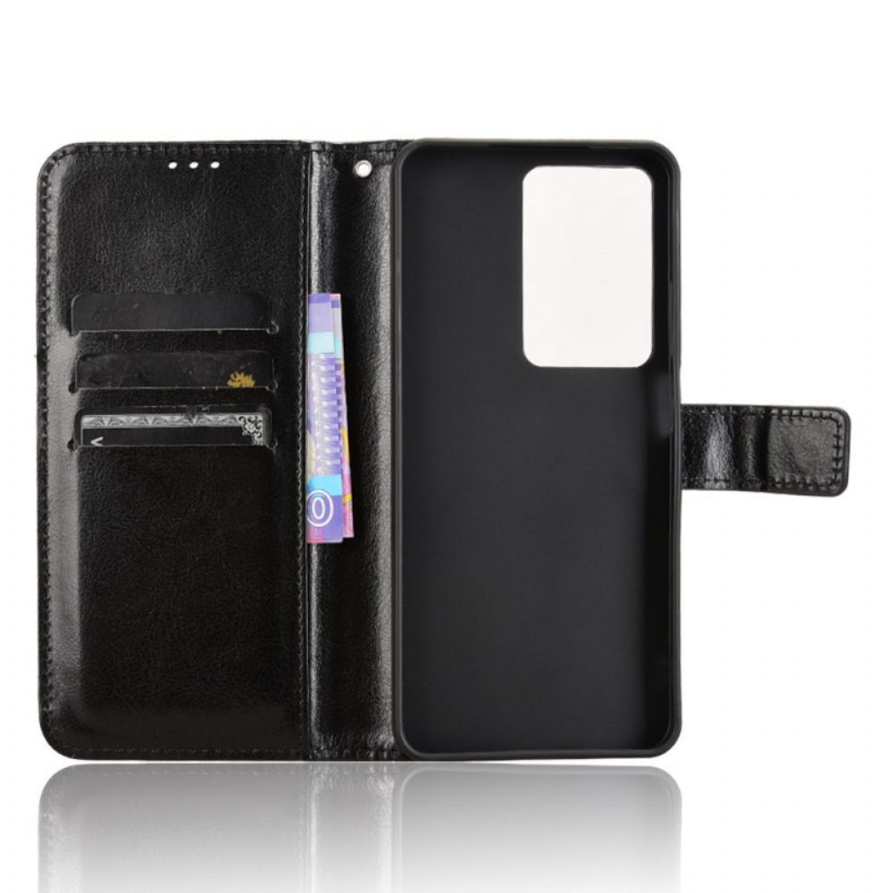 Flip Case Leren Realme 14x 5g Opvallend Kunstleer