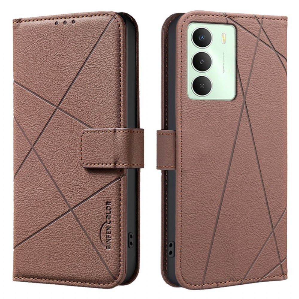 Flip Case Leren Realme 14x 5g Strepen (binfen Color)