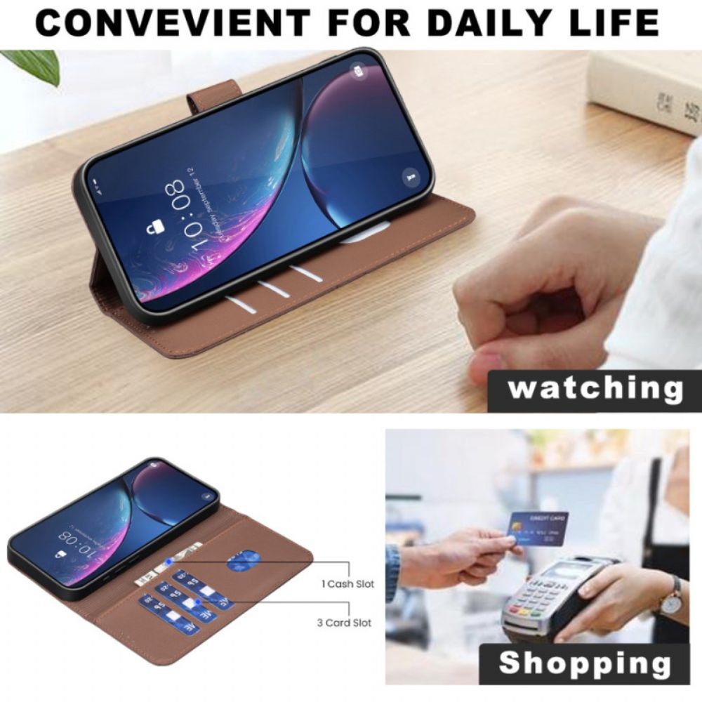 Flip Case Leren Realme 14x 5g Strepen (binfen Color)