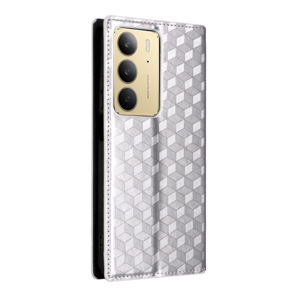 Folio-hoesje Realme 14x 5g Diamantpatroon