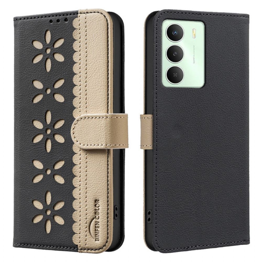 Folio-hoesje Realme 14x 5g Telefoonhoesje Bloemenprint (binfen Color)