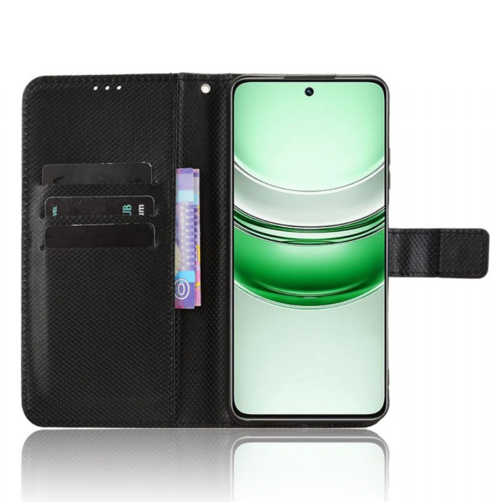 Folio-hoesje Realme 14x 5g Telefoonhoesje Diamantstructuur