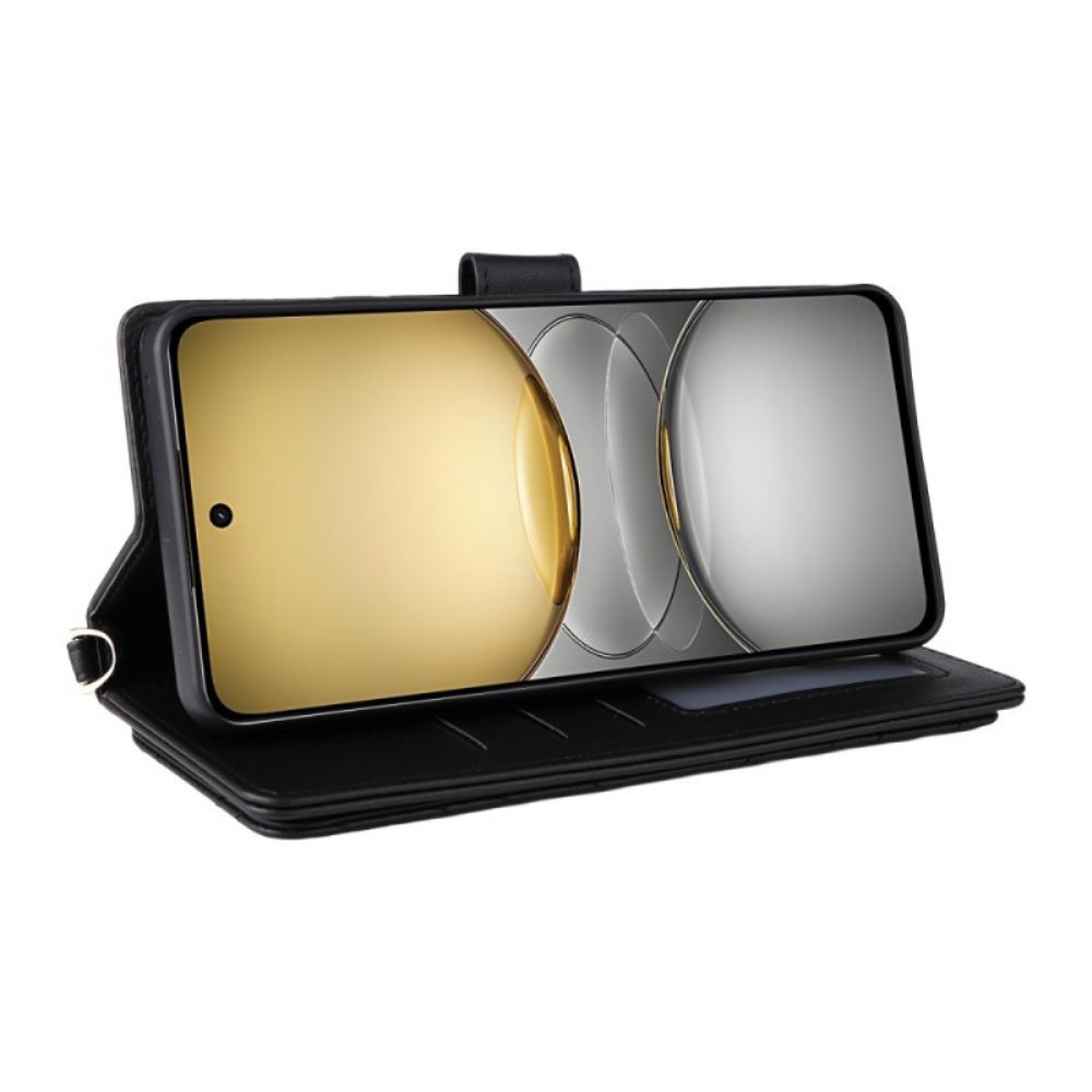 Folio-hoesje Realme 14x 5g Telefoonhoesje Premium Design Met Bandje En Schouderband