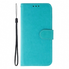 Leren Hoesje Realme 14x 5g Effen Bescherming Hoesje