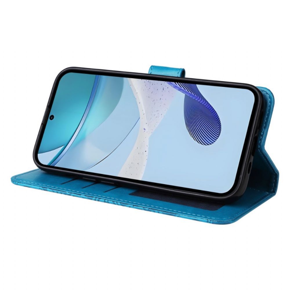 Leren Hoesje Realme 14x 5g Zonnebloem Bescherming Hoesje