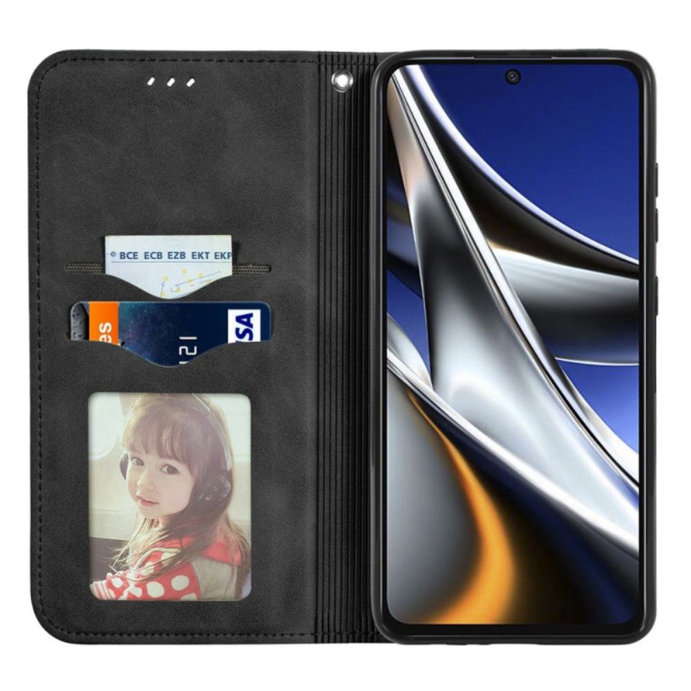 Bescherming Hoesje voor Poco X4 Pro 5G Folio-hoesje Skin-touch