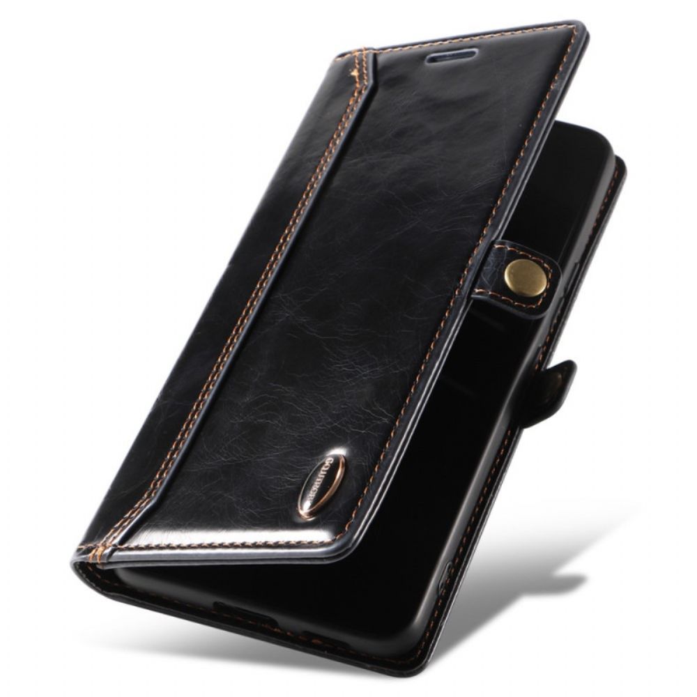 Flip Case voor Poco X4 Pro 5G Gewaxt Leereffect Gq.utrobe