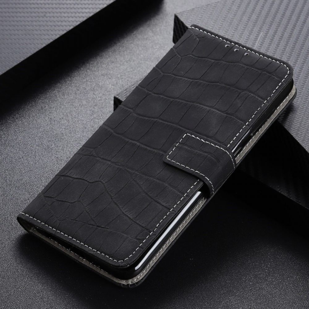 Folio-hoesje voor Poco X4 Pro 5G Krokodillenleereffect