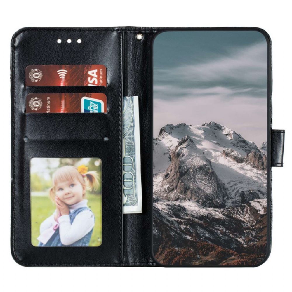 Folio-hoesje voor Poco X4 Pro 5G Mandala Met Koord