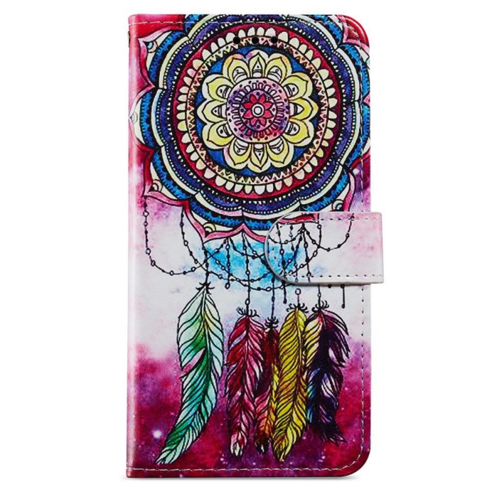 Folio-hoesje voor Poco X4 Pro 5G Met Ketting Dromenvanger Met Riem
