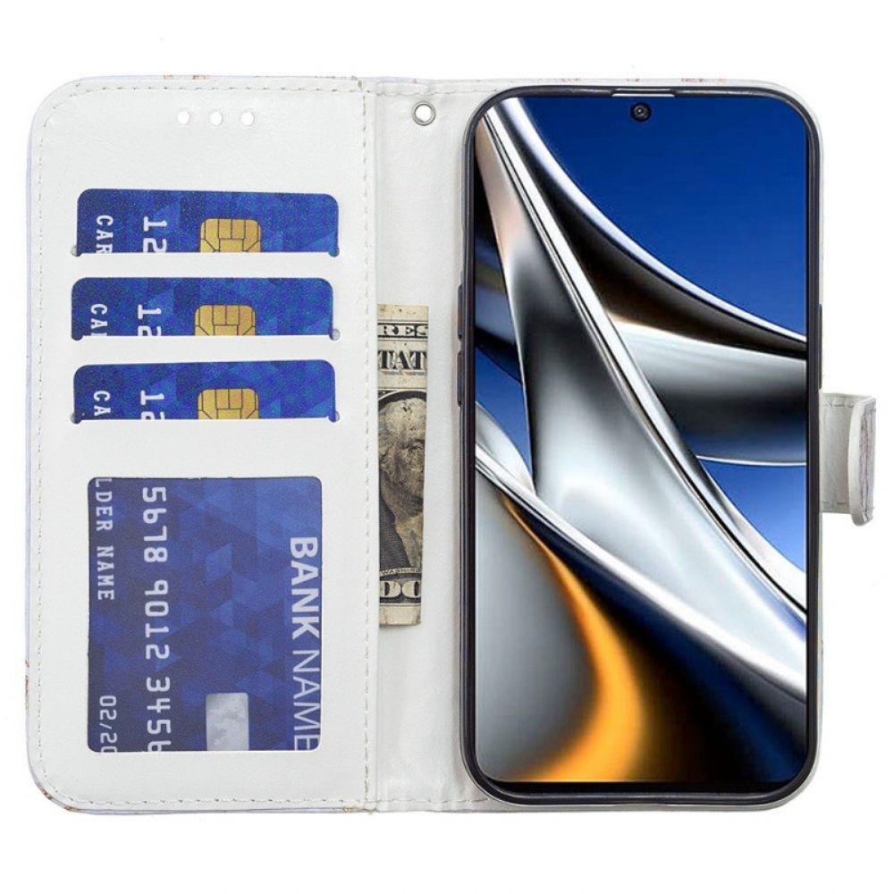 Folio-hoesje voor Poco X4 Pro 5G Met Ketting Dromenvanger Met Riem