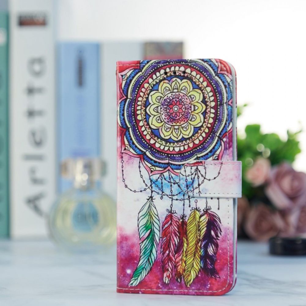 Folio-hoesje voor Poco X4 Pro 5G Met Ketting Dromenvanger Met Riem