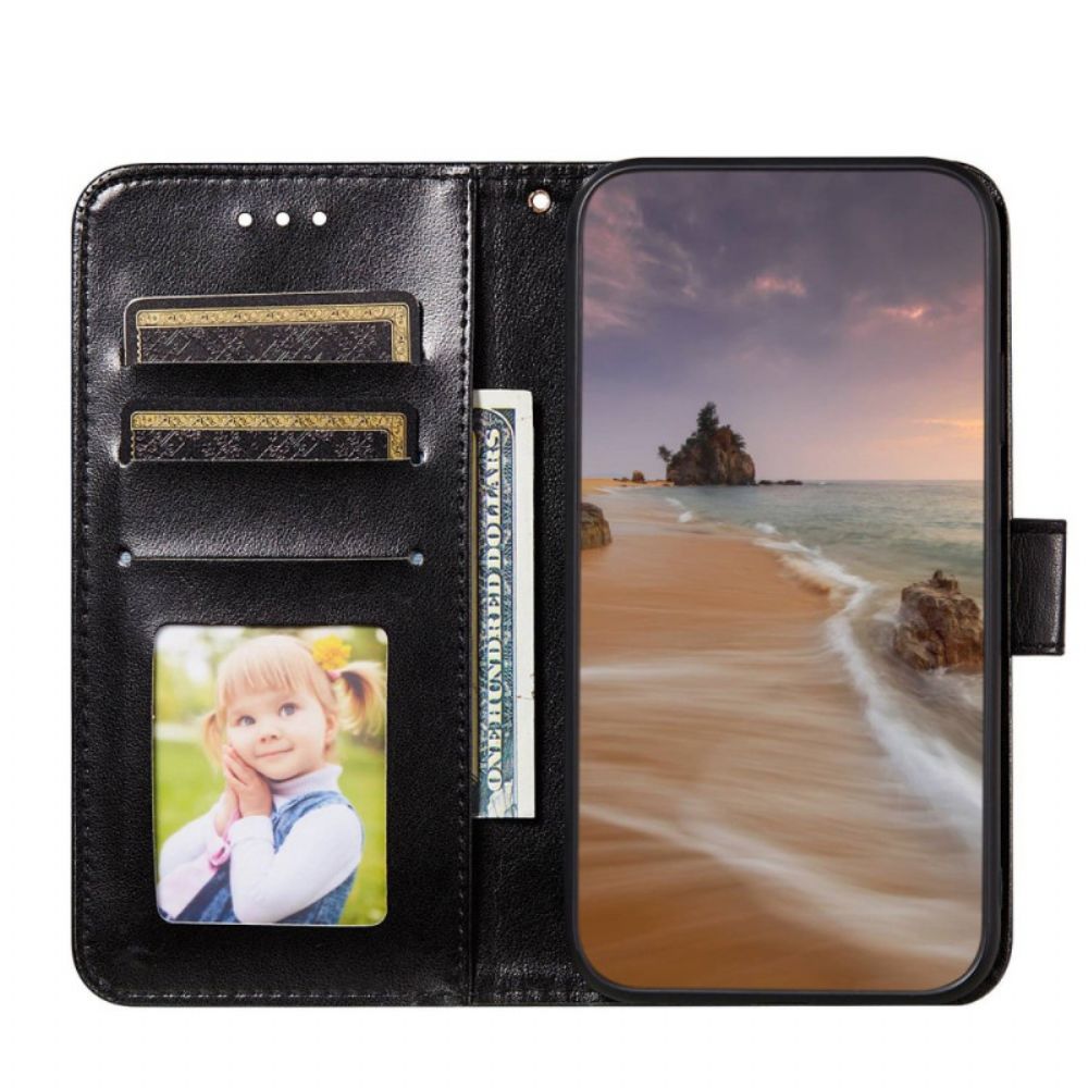 Folio-hoesje voor Poco X4 Pro 5G Met Ketting Uniek Kunstleer Met Riem