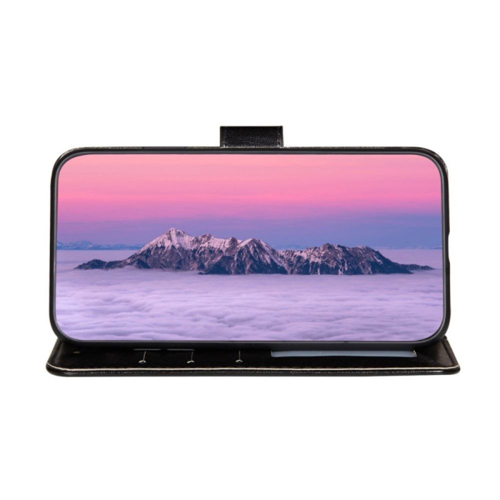 Folio-hoesje voor Poco X4 Pro 5G Met Ketting Uniek Kunstleer Met Riem