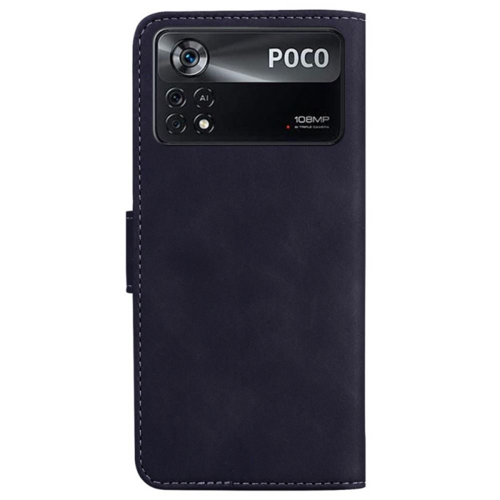 Folio-hoesje voor Poco X4 Pro 5G Vlinderafdruk