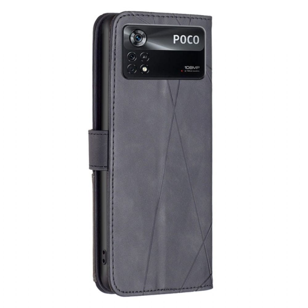 Leren Hoesje voor Poco X4 Pro 5G Binfen-kleur