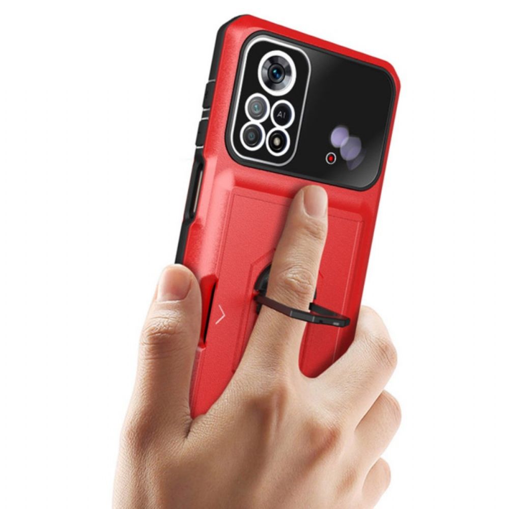 Telefoonhoesje voor Poco X4 Pro 5G Kaarthouder En Ringhouder
