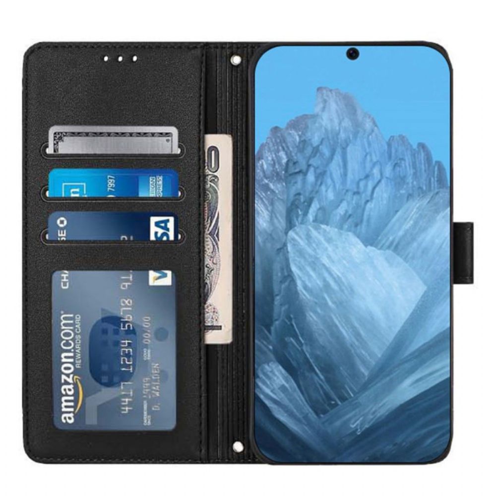 Flip Case Leren Google Pixel 9 Kat En Muis