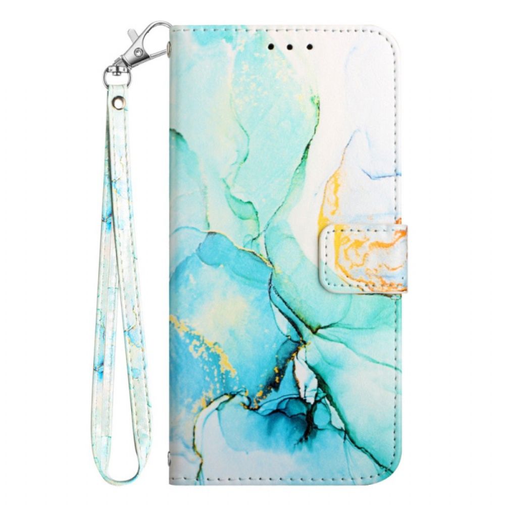 Folio-hoesje Google Pixel 9 Telefoonhoesje Gemarmerde Bandjesstijl