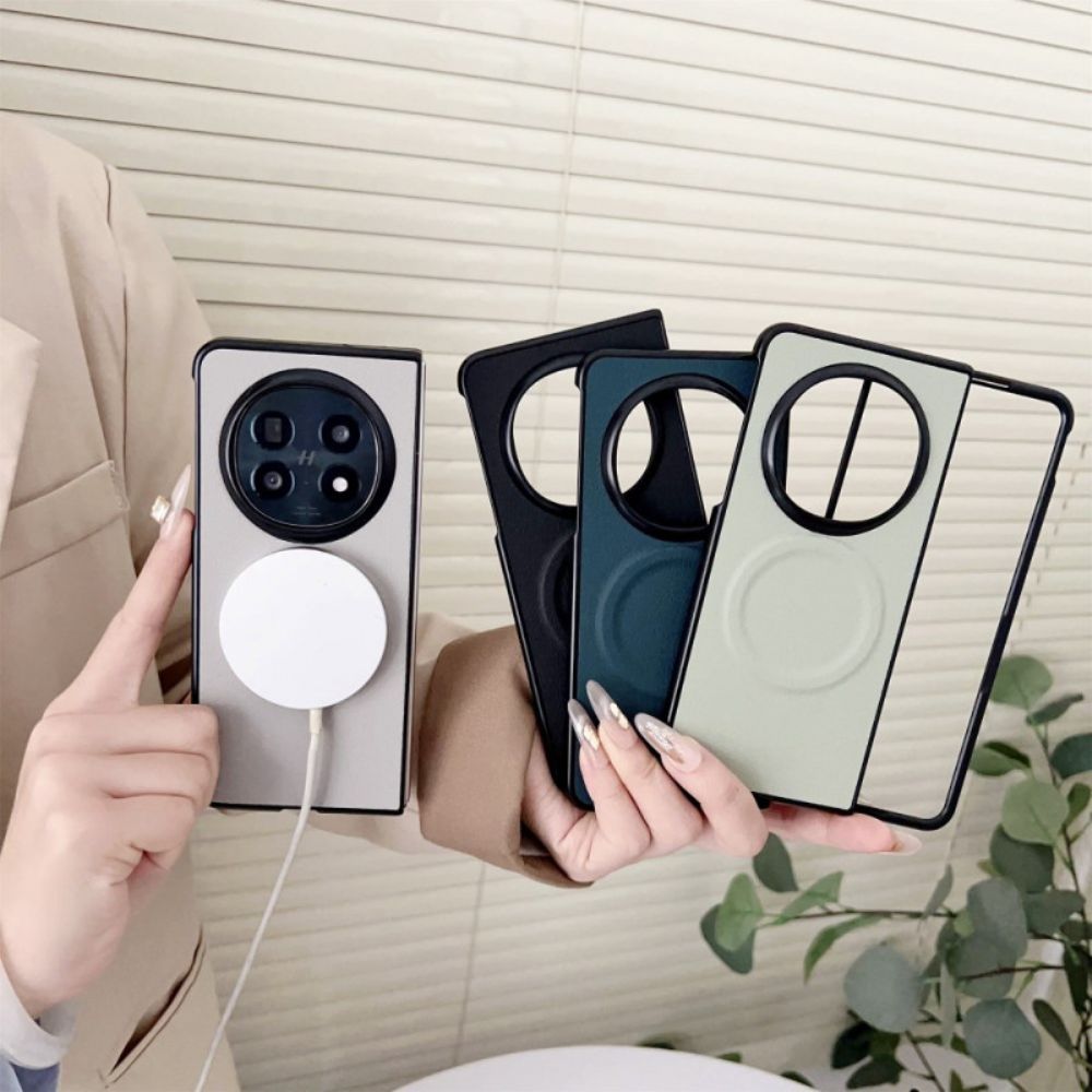 Cover Hoesje Oppo Find N5 Telefoonhoesje Magsafe Compatibel Met Leerlook