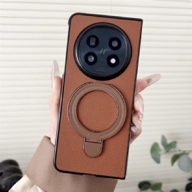 Hoesje Oppo Find N5 Ringhouder Van Imitatieleer Bescherming Hoesje