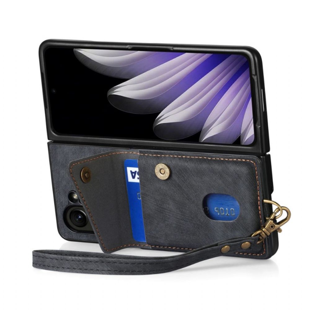 Hoesje Voor Oppo Find N5 Kaarthouder En Standaard