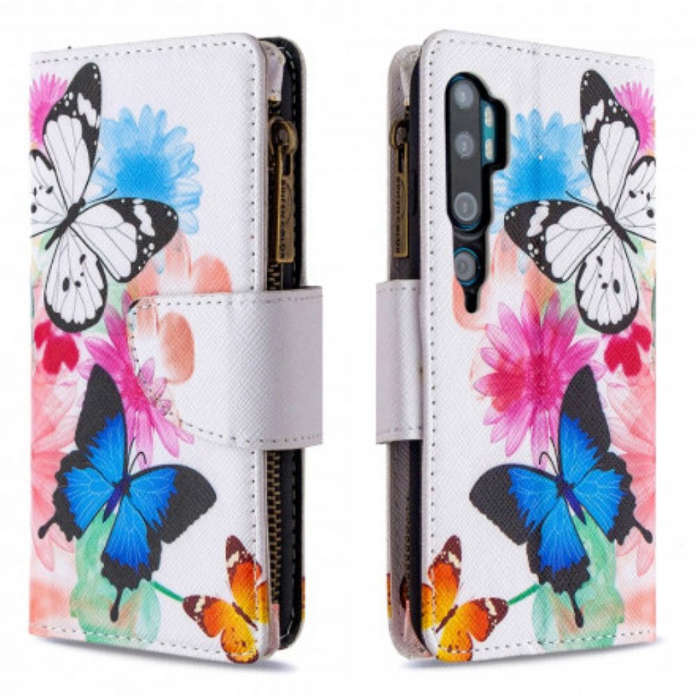 Flip Case voor Xiaomi Mi Note 10 / 10 Pro Vlinderszak Met Rits