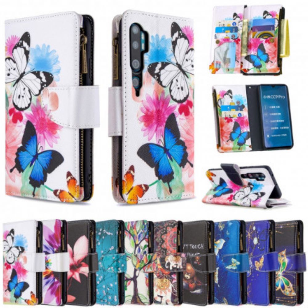 Flip Case voor Xiaomi Mi Note 10 / 10 Pro Vlinderszak Met Rits