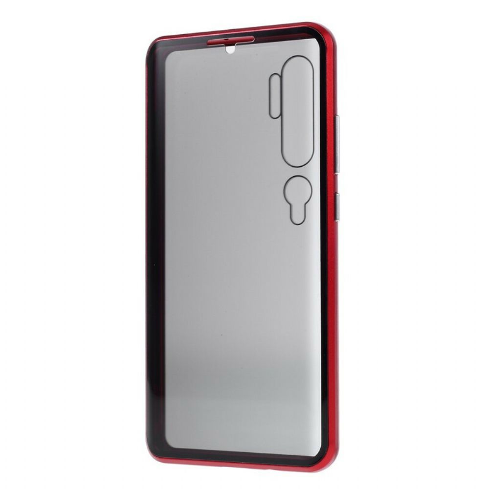 Hoesje voor Xiaomi Mi Note 10 / 10 Pro Metalen Randen En Gehard Glas