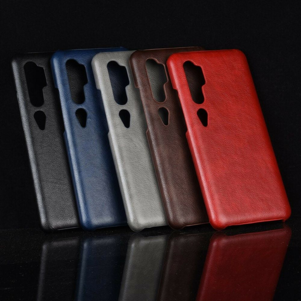 Telefoonhoesje voor Xiaomi Mi Note 10 / 10 Pro Prestaties Litchi Leder Effect