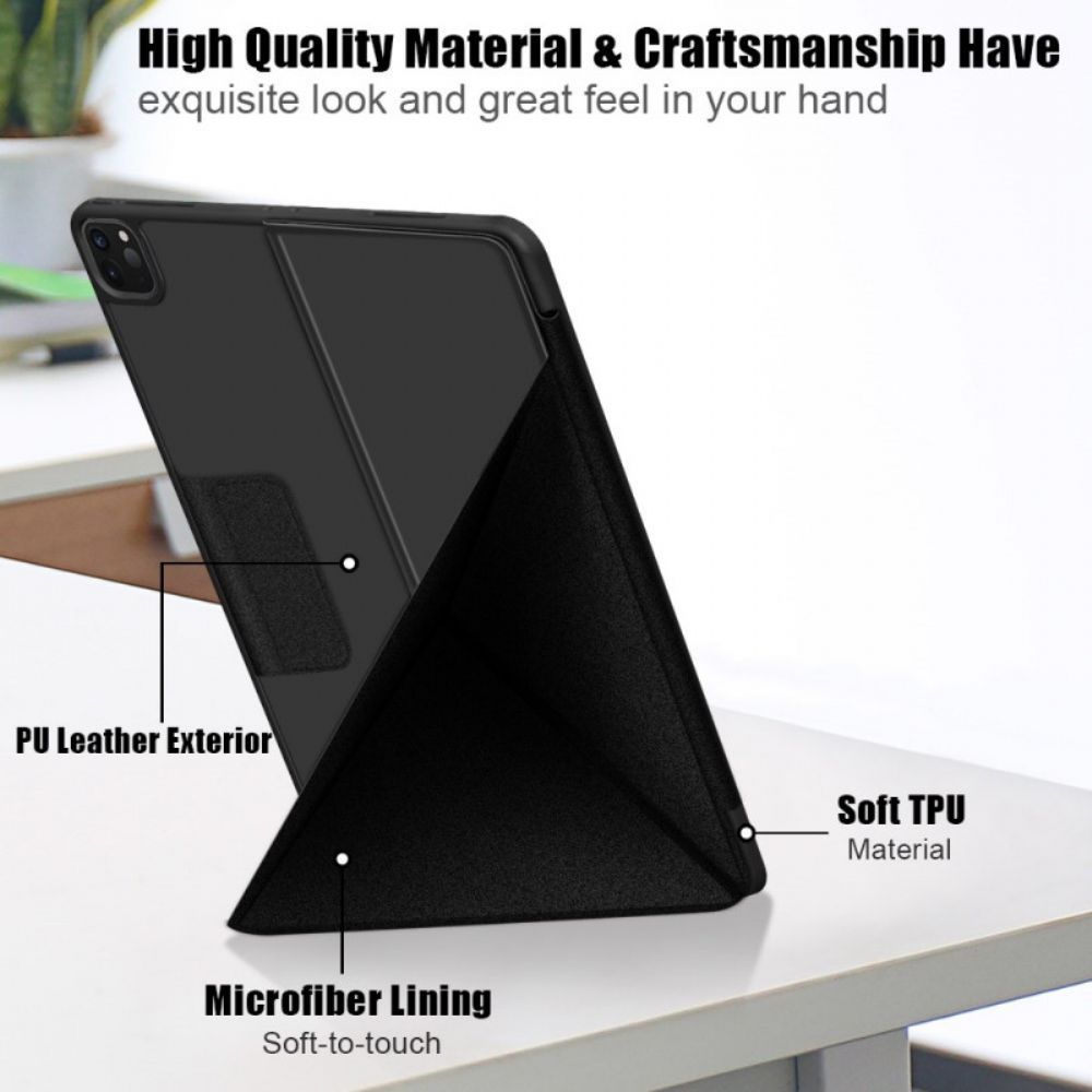 Bescherming Hoesje voor iPad Pro 12.9" (2021) (2020) (2018) Origami