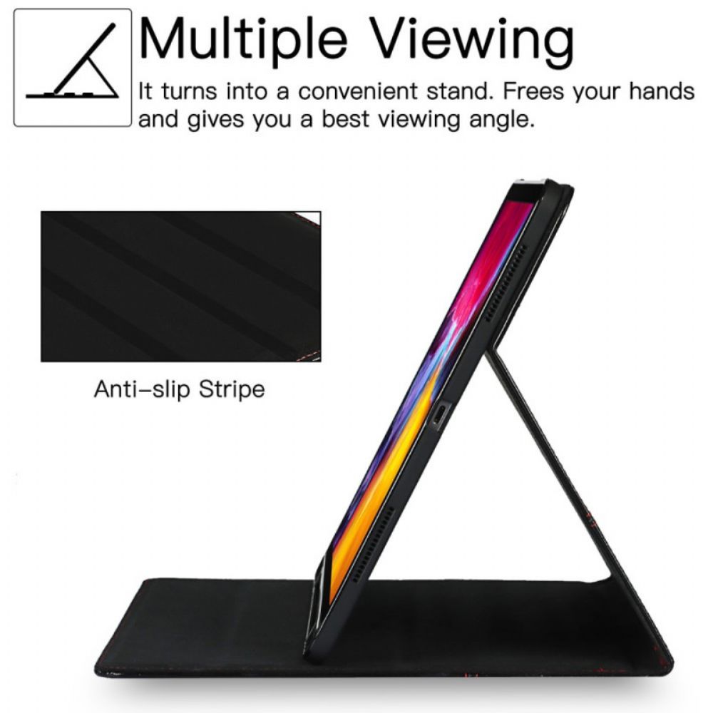 Cover voor iPad Pro 12.9" (2021) (2020) (2018) Echt Leer