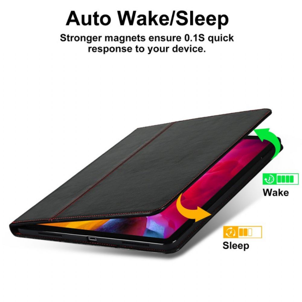 Cover voor iPad Pro 12.9" (2021) (2020) (2018) Echt Leer