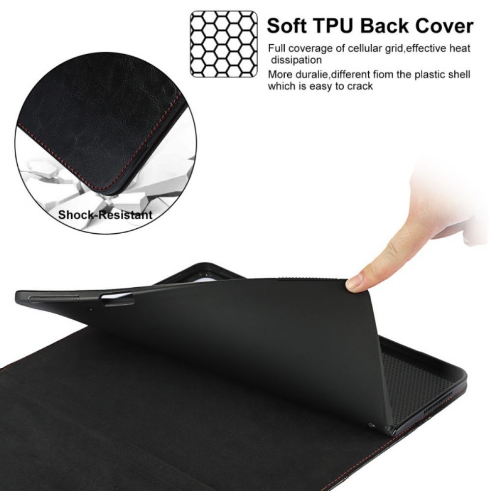 Cover voor iPad Pro 12.9" (2021) (2020) (2018) Echt Leer