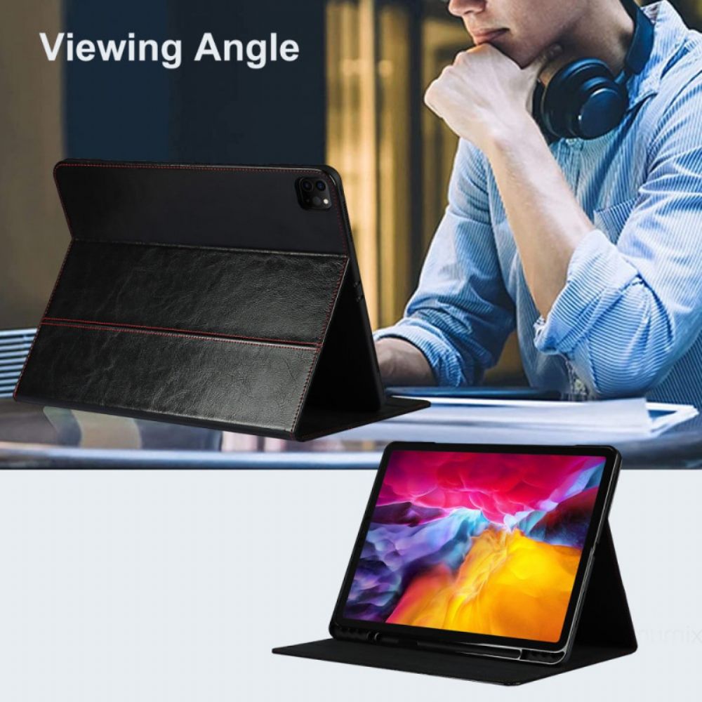 Cover voor iPad Pro 12.9" (2021) (2020) (2018) Echt Leer
