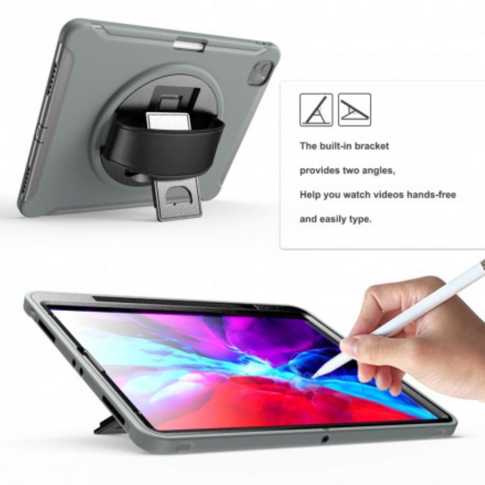 Hoesje voor iPad Pro 12.9" (2021) (2020) (2018) Steunriem En Stylushouder