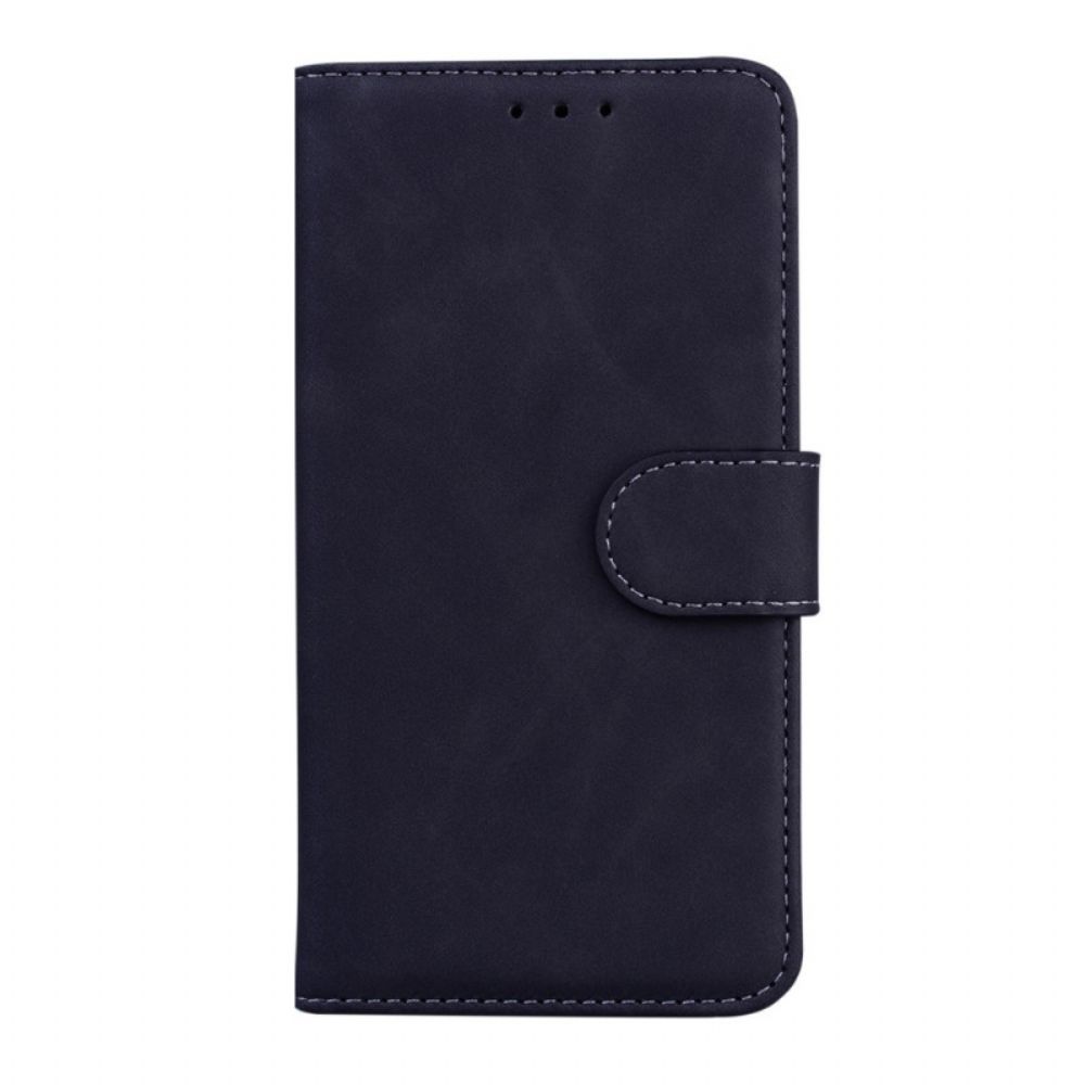 Flip Case voor Google Pixel 6 Zwart Leereffect