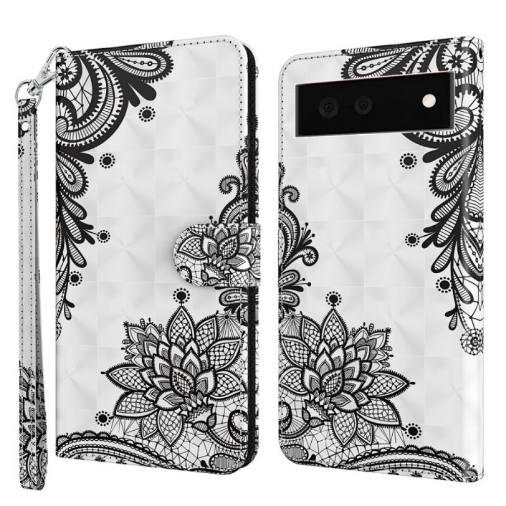Folio-hoesje voor Google Pixel 6 Chique Kant