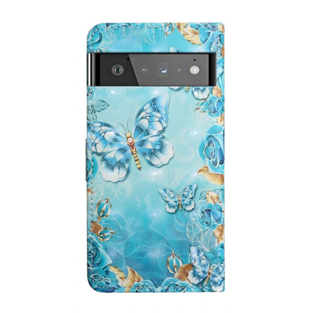 Folio-hoesje voor Google Pixel 6 Ijsvlinders