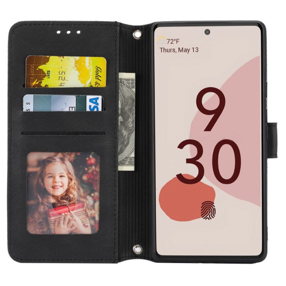 Folio-hoesje voor Google Pixel 6 Kant Naden