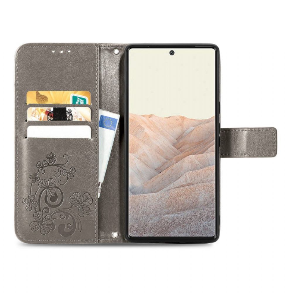 Folio-hoesje voor Google Pixel 6 Klavertje Vier