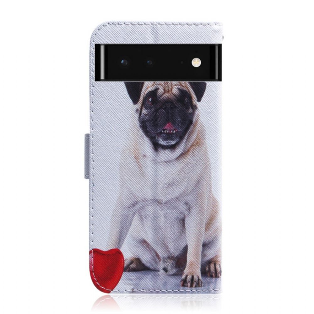 Folio-hoesje voor Google Pixel 6 Mopshond