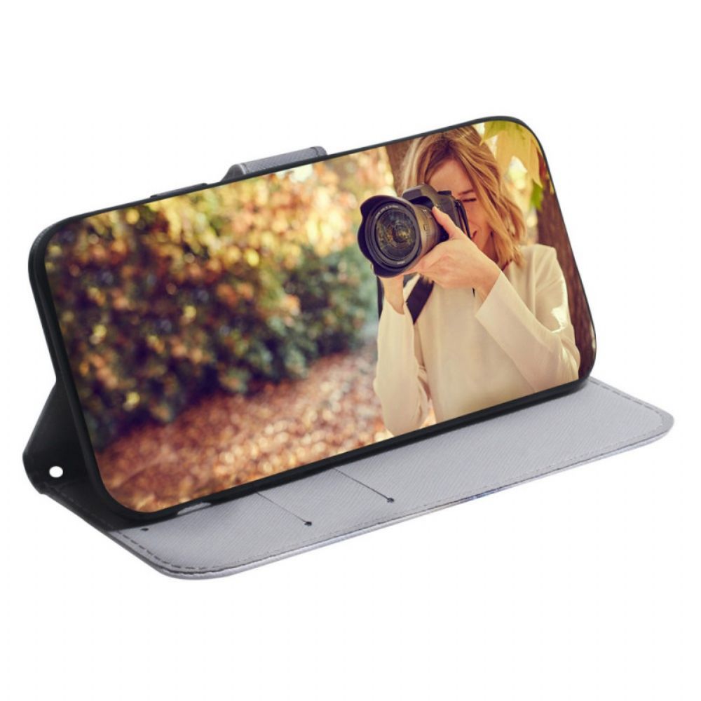 Leren Hoesje voor Google Pixel 6 Uilen Schilderen