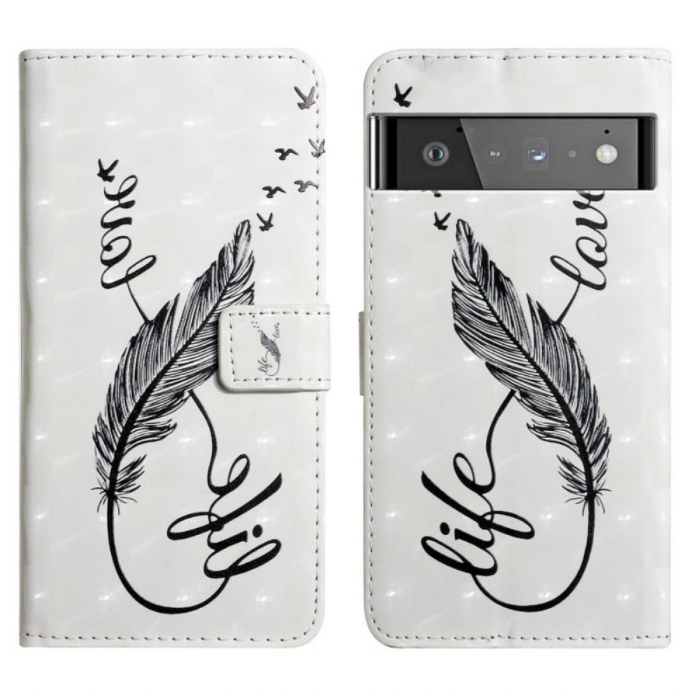 Leren Hoesje voor Google Pixel 6 Verenleven En Liefde
