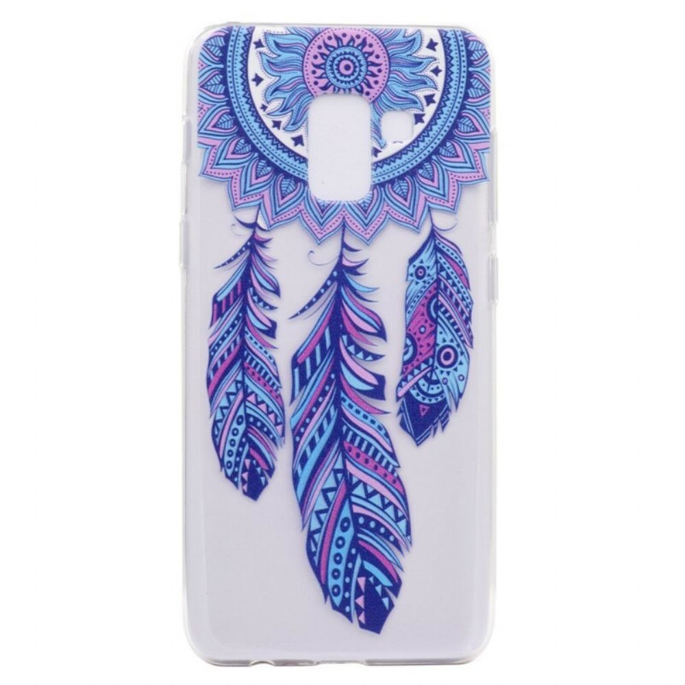 Telefoonhoesje voor Samsung Galaxy J6 Blauwe Veren Dromenvanger