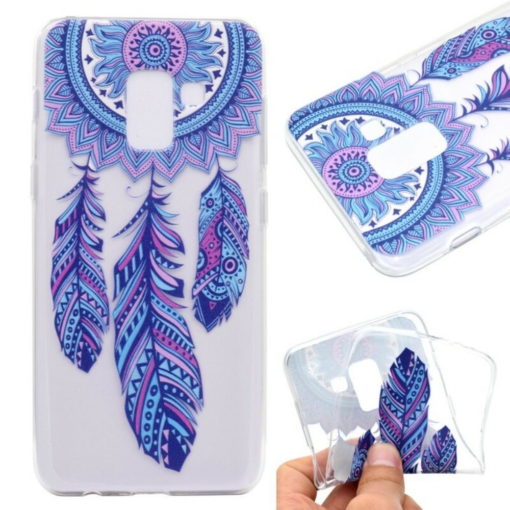 Telefoonhoesje voor Samsung Galaxy J6 Blauwe Veren Dromenvanger