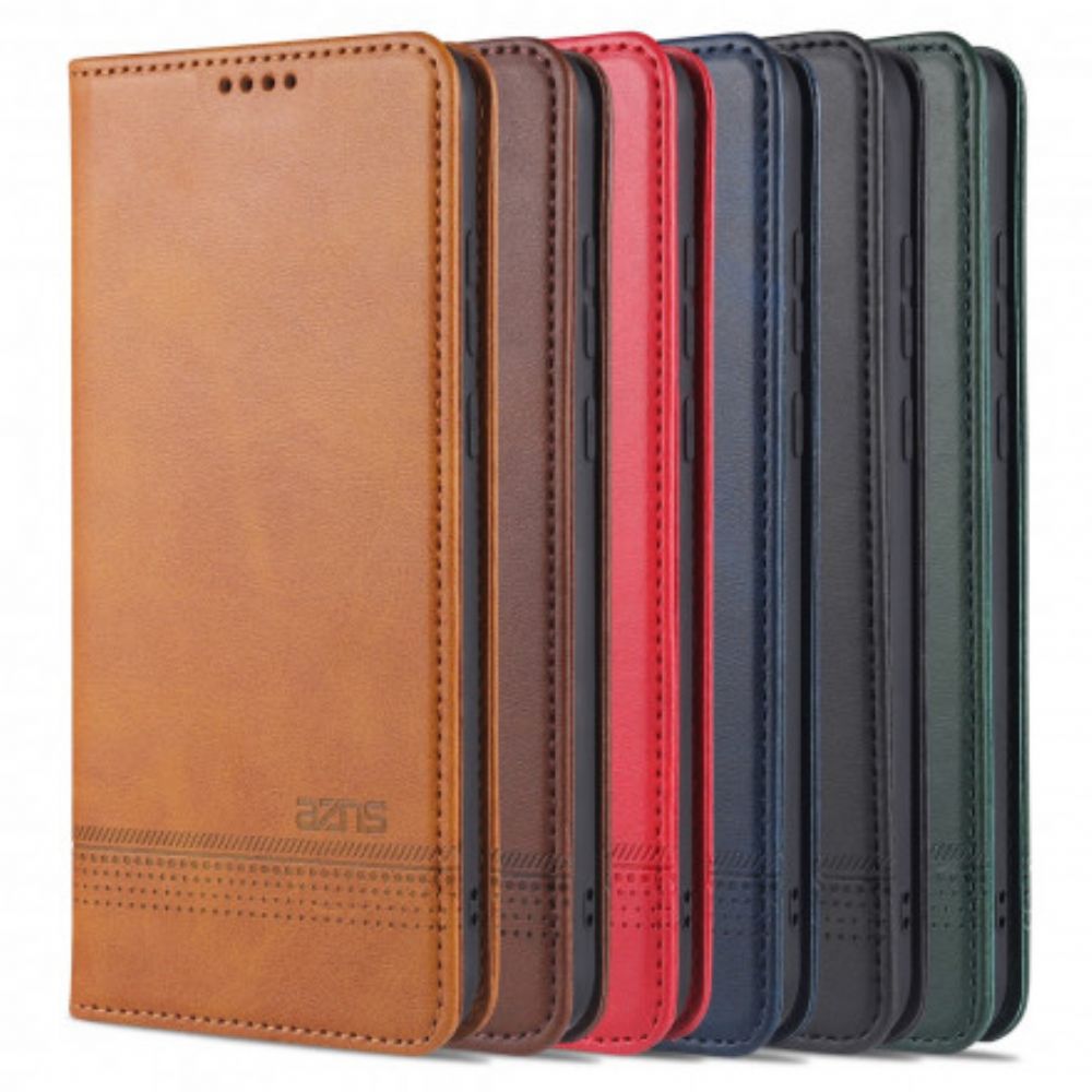 Bescherming Hoesje voor Oppo A15 Folio-hoesje Azns Lederen Stijl