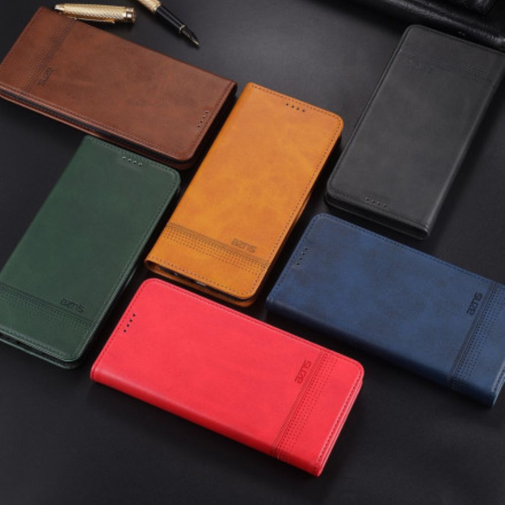 Bescherming Hoesje voor Oppo A15 Folio-hoesje Azns Lederen Stijl