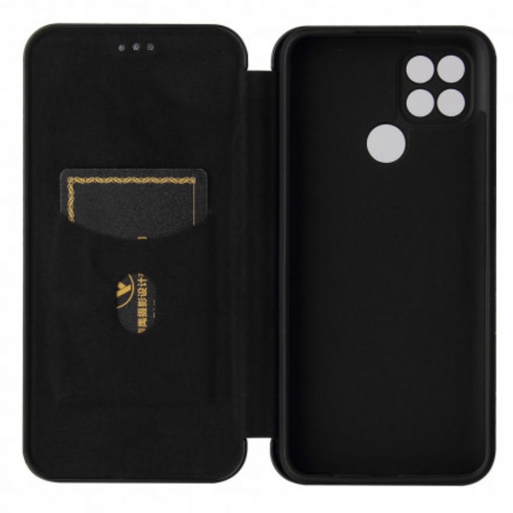 Bescherming Hoesje voor Oppo A15 Folio-hoesje Gekleurde Koolstofsilicone